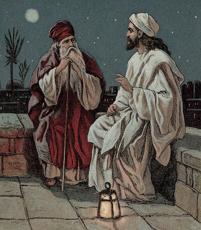 Jesus teaching Nicodemus